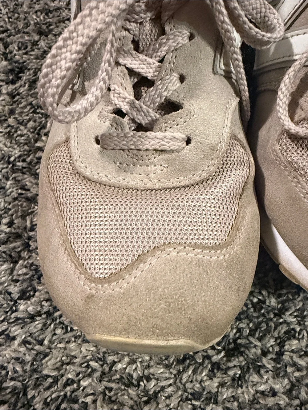 New Balance 574 Women’s 9 Beige Taupe Suede Mesh Sneakers WL574ESP